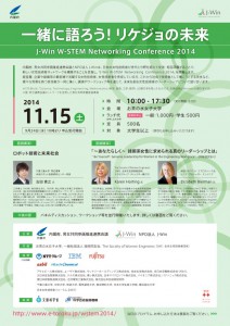 一緒に語ろう！リケジョの未来 ～J-win W-STEM Networking Conference 2014～