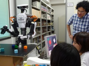 ロボットの視覚情報処理および行動制御に関する実習