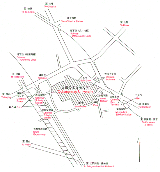 お茶の水女子大学周辺地図